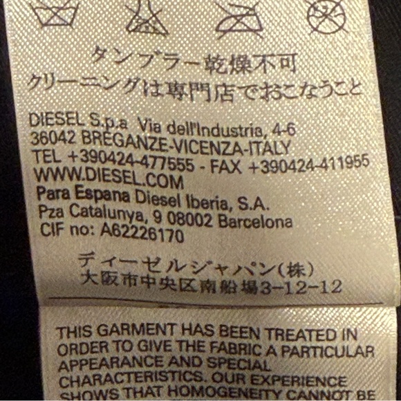 DIESEL Black Moto Biker Jeans Pants w/ Lambskin Leather Panels (Size 33x29) - Picture 16 of 16